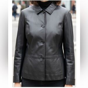 Women's Black Leather Jacket
